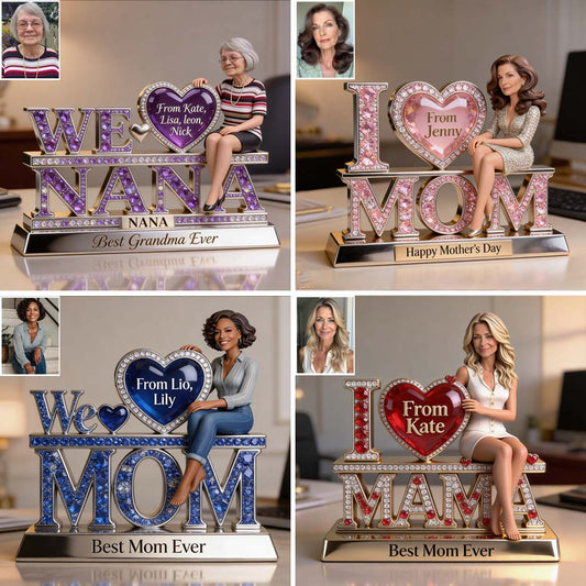 Best Mom Nana Grandma Ever - Personalized Mother Custom Shaped Acrylic Plaque