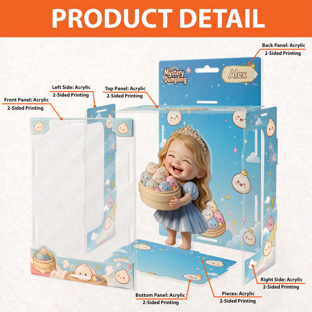 Funny Mystery Dumpling Gift For Kid - Personalized Kid Acrylic Display Box