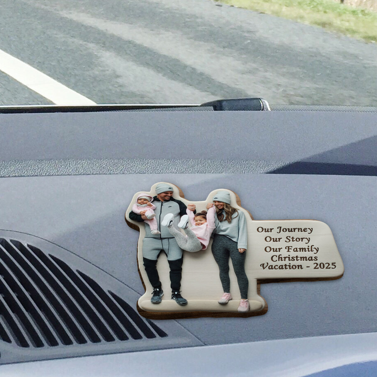 Custom Photo - Personalized Family Shaped Car Visor Clip