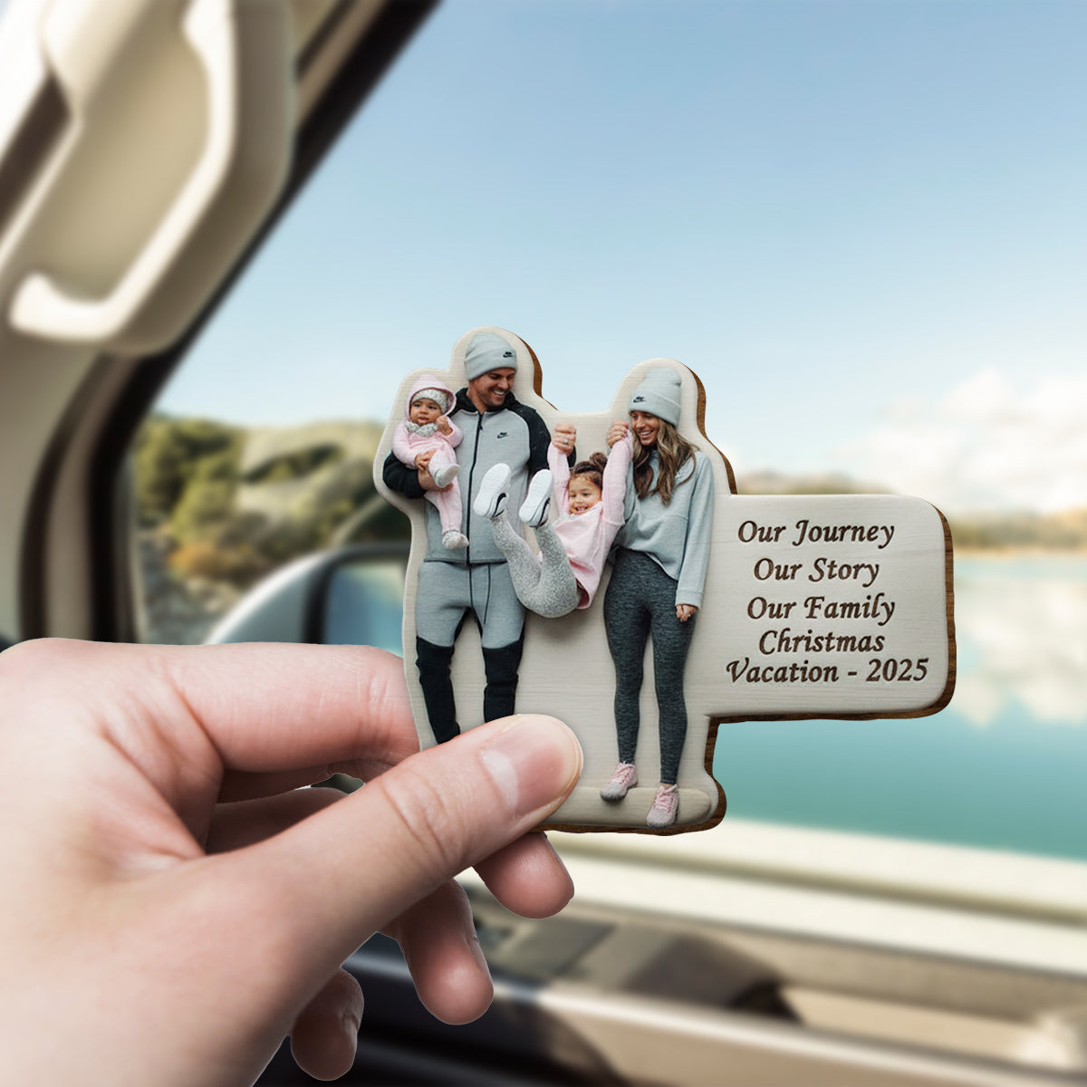 Custom Photo - Personalized Family Shaped Car Visor Clip