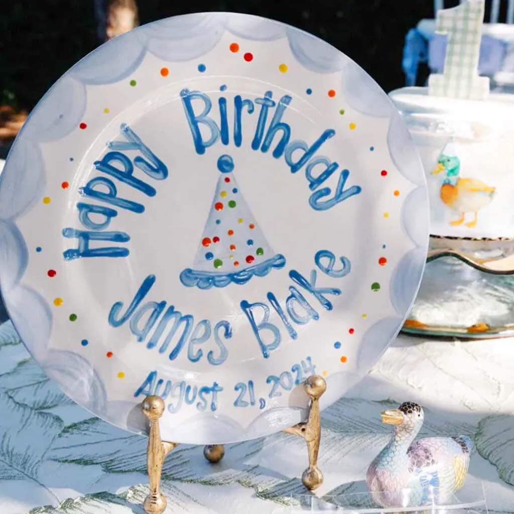 Birthday Gift - Personalized Birthday Ceramic Round Plate