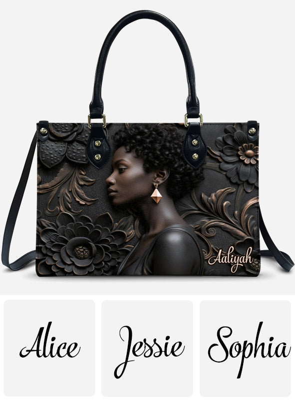 Fier de l'histoire noire - Sac à main personnalisé en cuir afro-américain