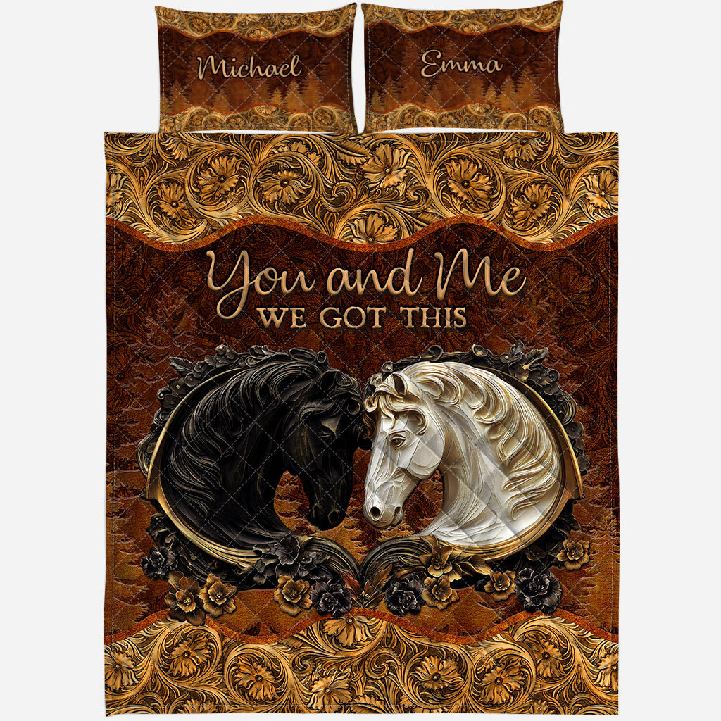 You & Me We Got This - Personalized Couple Quilt Set