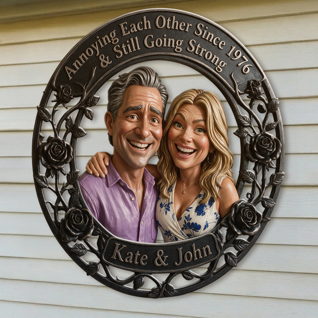 Together Since - Personalized Couple 3D Printed Cut Metal Sign