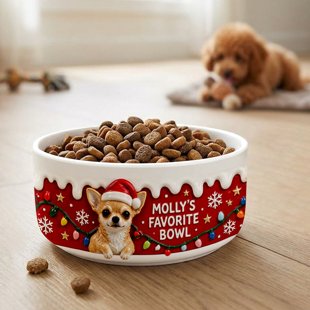 My Pet's Favorite Bowl - Personalized Dog Ceramic Bowl