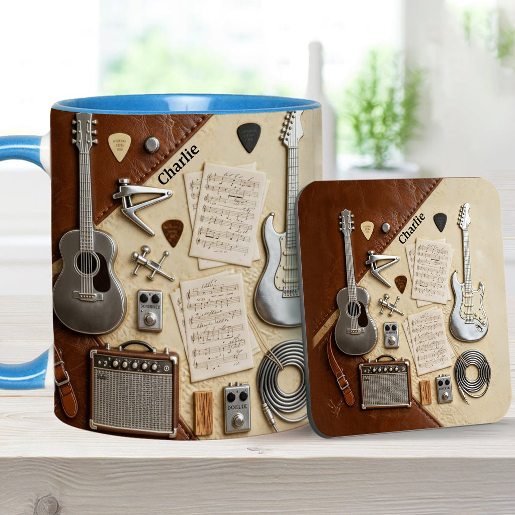 Guitarist - Personalized Guitar Accent Mug & Coaster