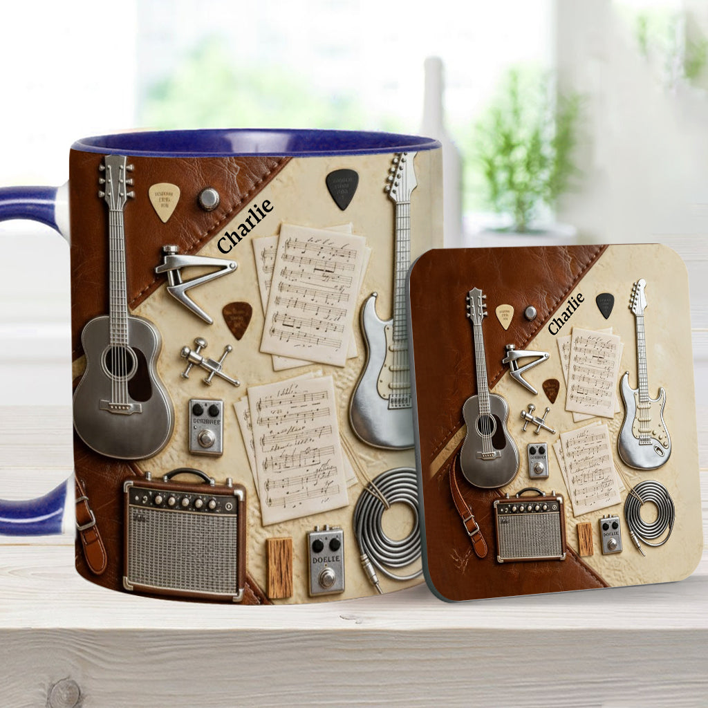 Guitarist - Personalized Guitar Accent Mug & Coaster