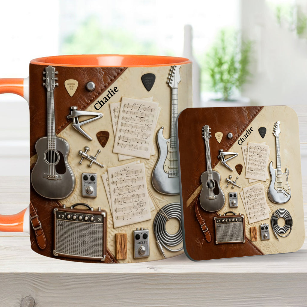 Guitarist - Personalized Guitar Accent Mug & Coaster