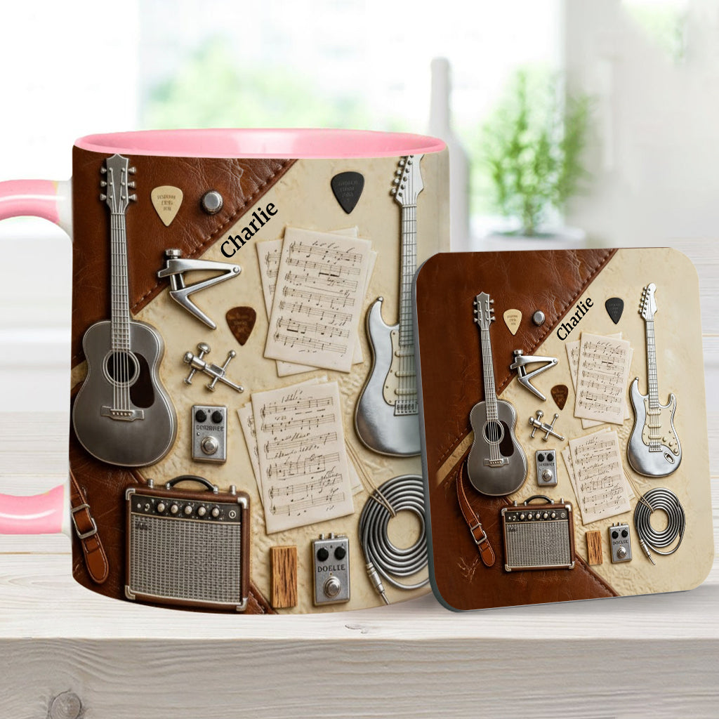 Guitarist - Personalized Guitar Accent Mug & Coaster