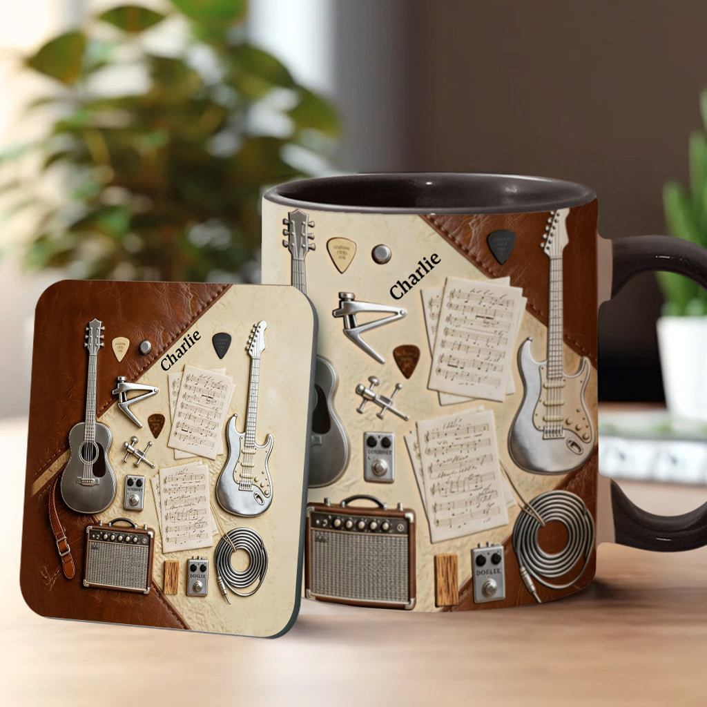 Guitarist - Personalized Guitar Accent Mug & Coaster