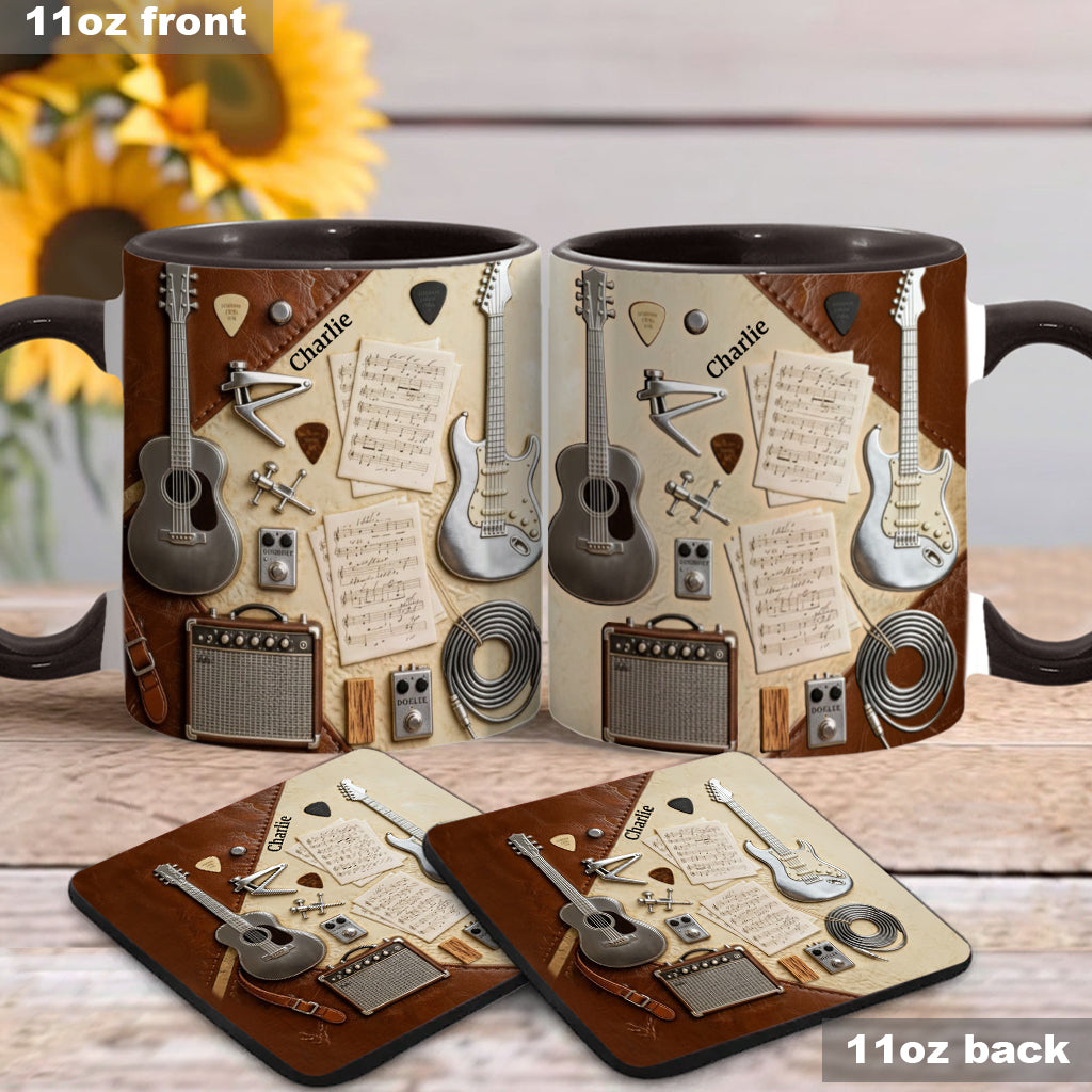 Guitarist - Personalized Guitar Accent Mug & Coaster