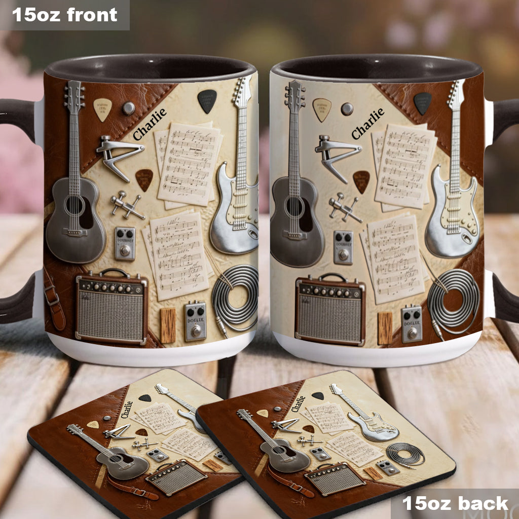 Guitarist - Personalized Guitar Accent Mug & Coaster