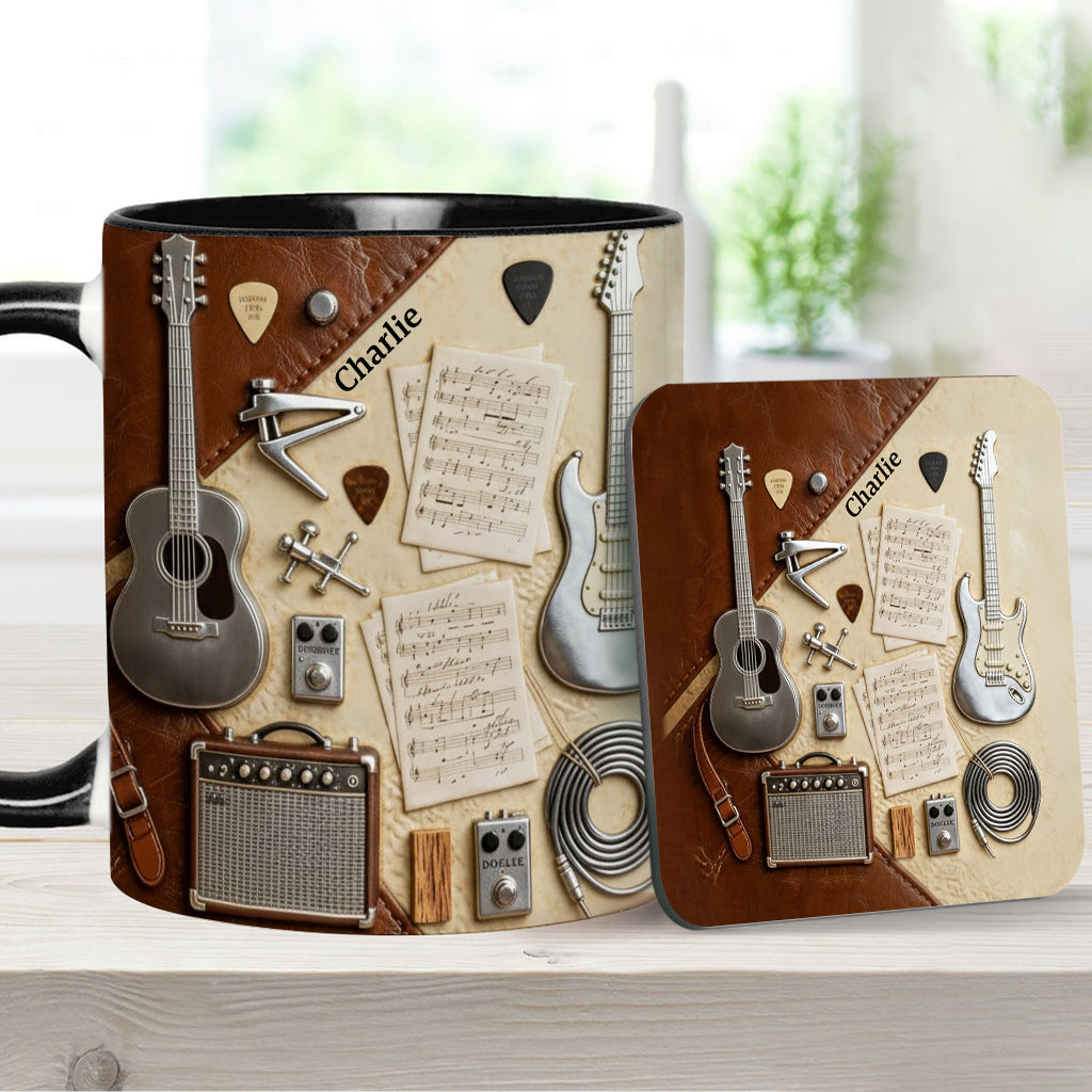 Guitarist - Personalized Guitar Accent Mug & Coaster