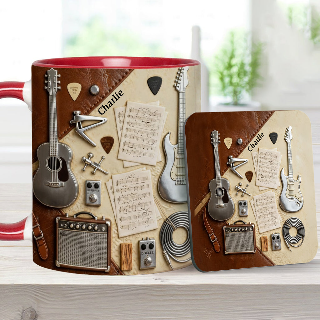 Guitarist - Personalized Guitar Accent Mug & Coaster