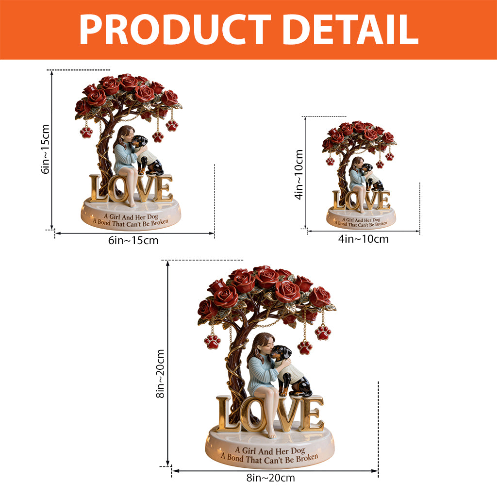 A Girl and Her Dog - Personalized Dog Custom Shaped Acrylic Plaque