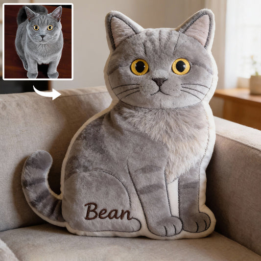 Custom Pet - Personalized Dog Faux Fur Shaped Pillow