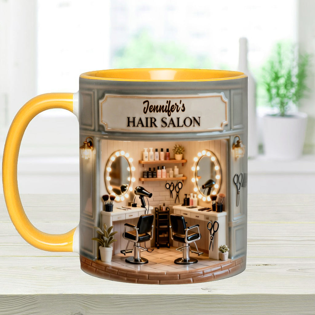 Proud Hair Stylist - Personalized Hairdresser Accent Mug