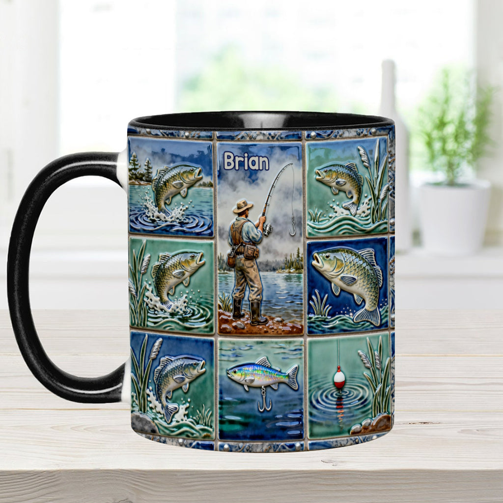 Love Fishing - Personalized Fishing Accent Mug
