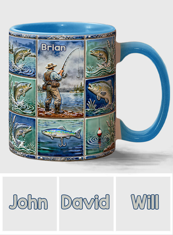Love Fishing - Personalized Fishing Accent Mug