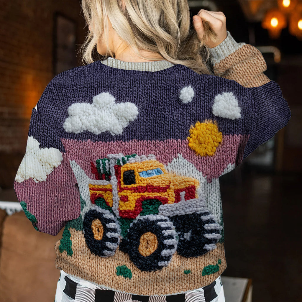 Love Truck - Personalized Kid Ugly Sweater