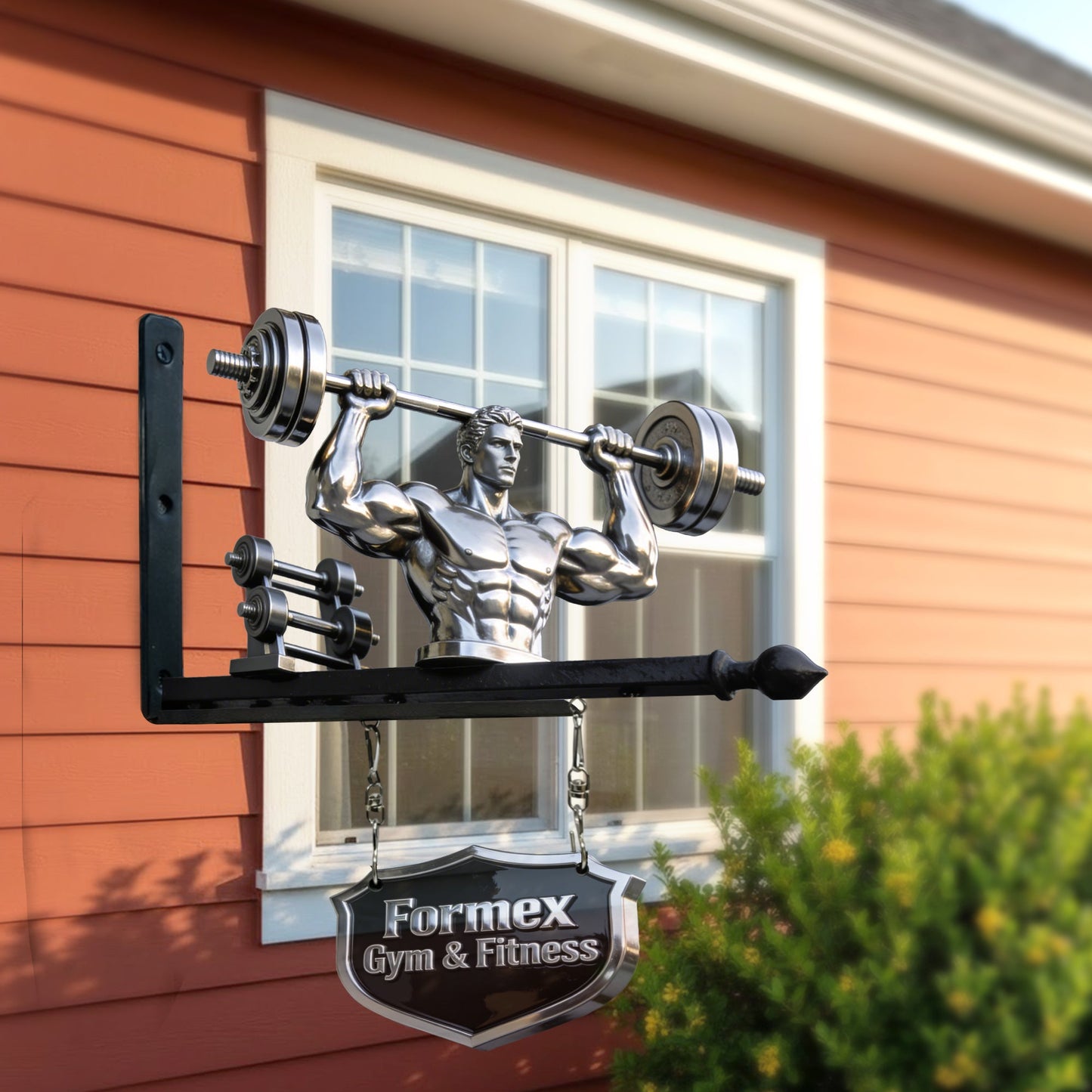 Ohne Fleiß kein Preis – Personalisiertes Fitness-Wandschild aus Holz