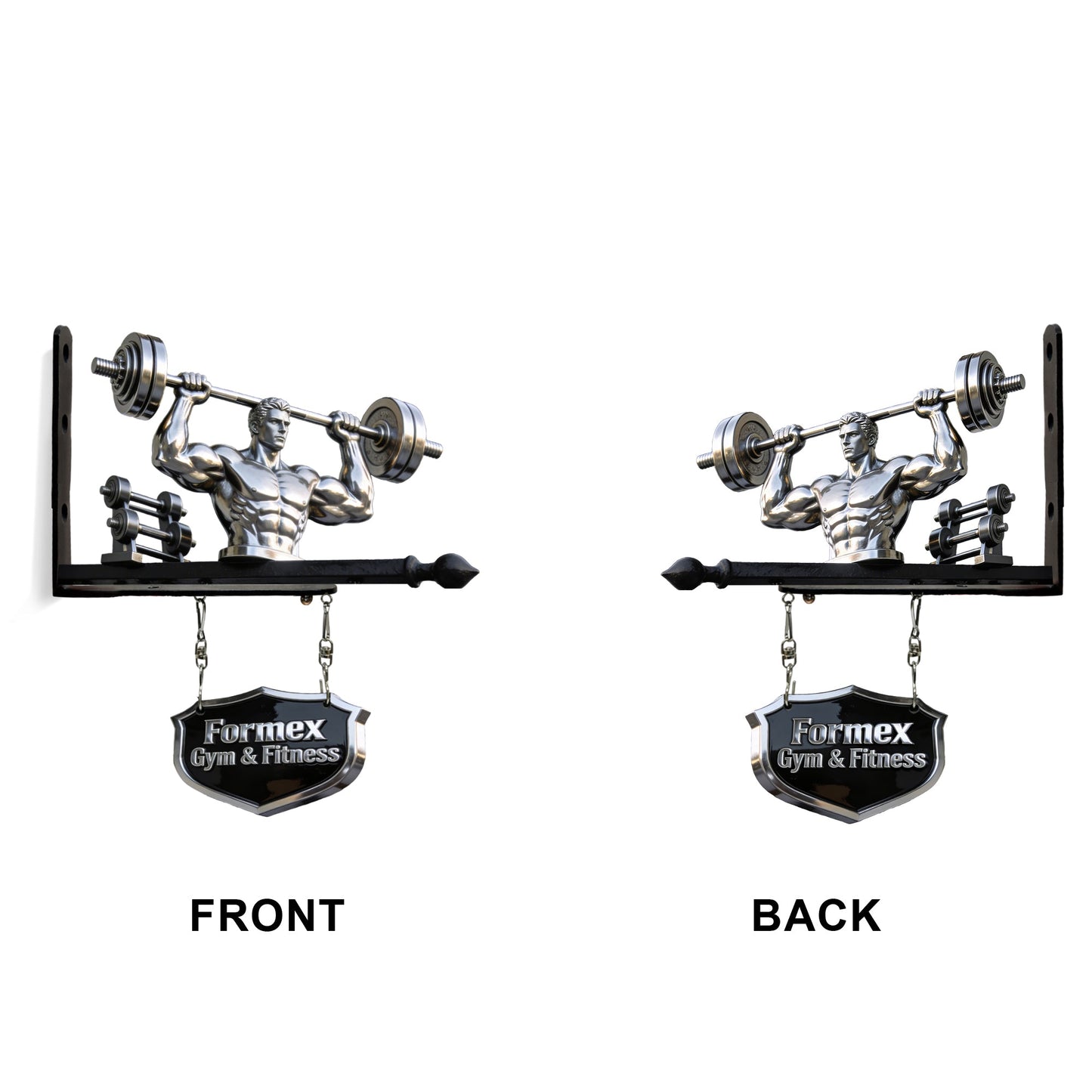 Ohne Fleiß kein Preis – Personalisiertes Fitness-Wandschild aus Holz