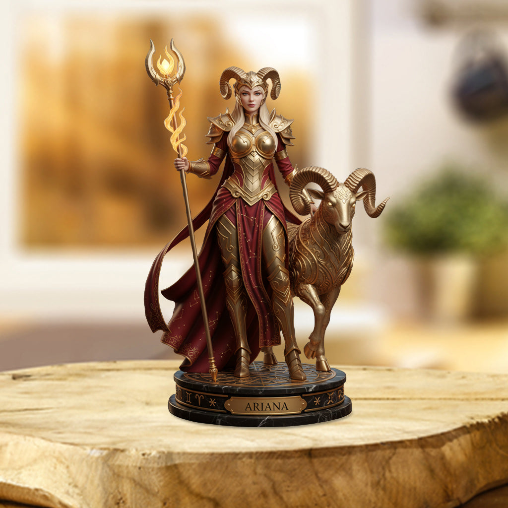 Figurine personnalisée du signe du zodiaque, cadeau astrologique - Plaque acrylique personnalisée avec horoscope et forme personnalisée