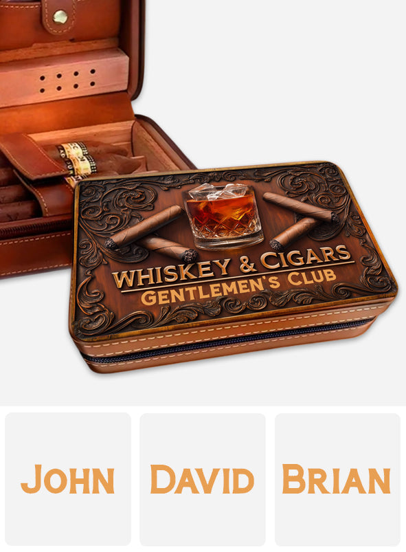 Whisky- und Zigarrenclub – Personalisierter Whisky-Reisehumidor