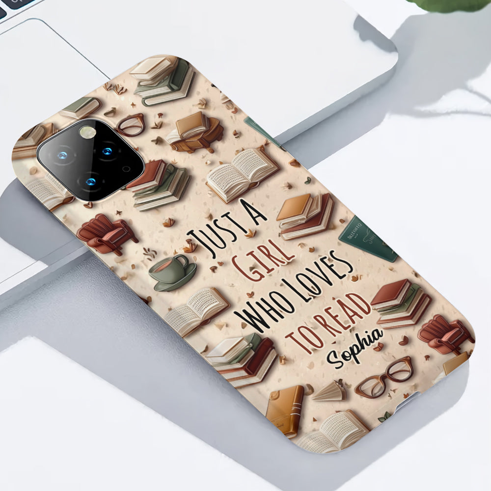Just a Girl who Loves to Read - Personalized Book Full Print Phone Case