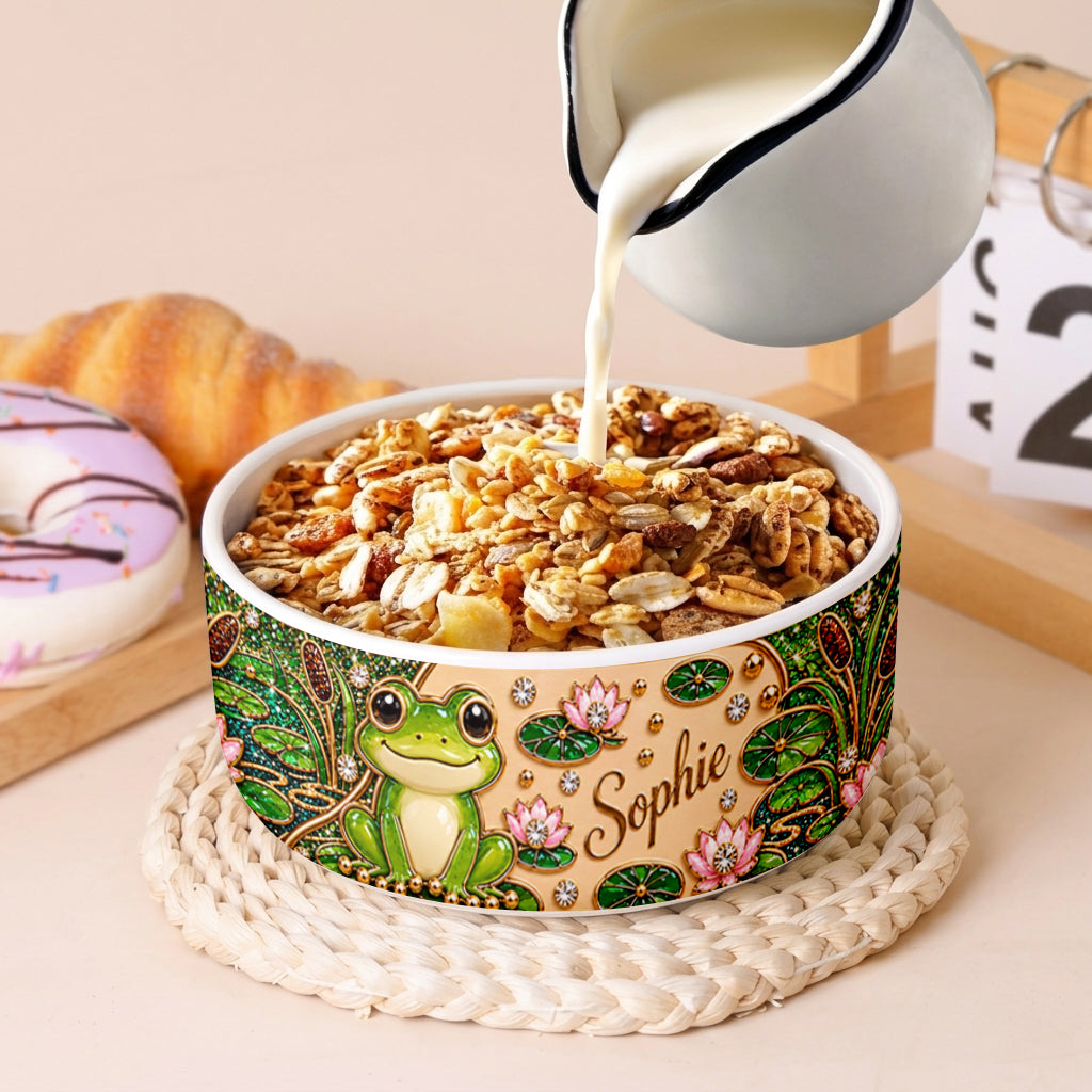 Love Frog - Personalized Frog Ceramic Bowl