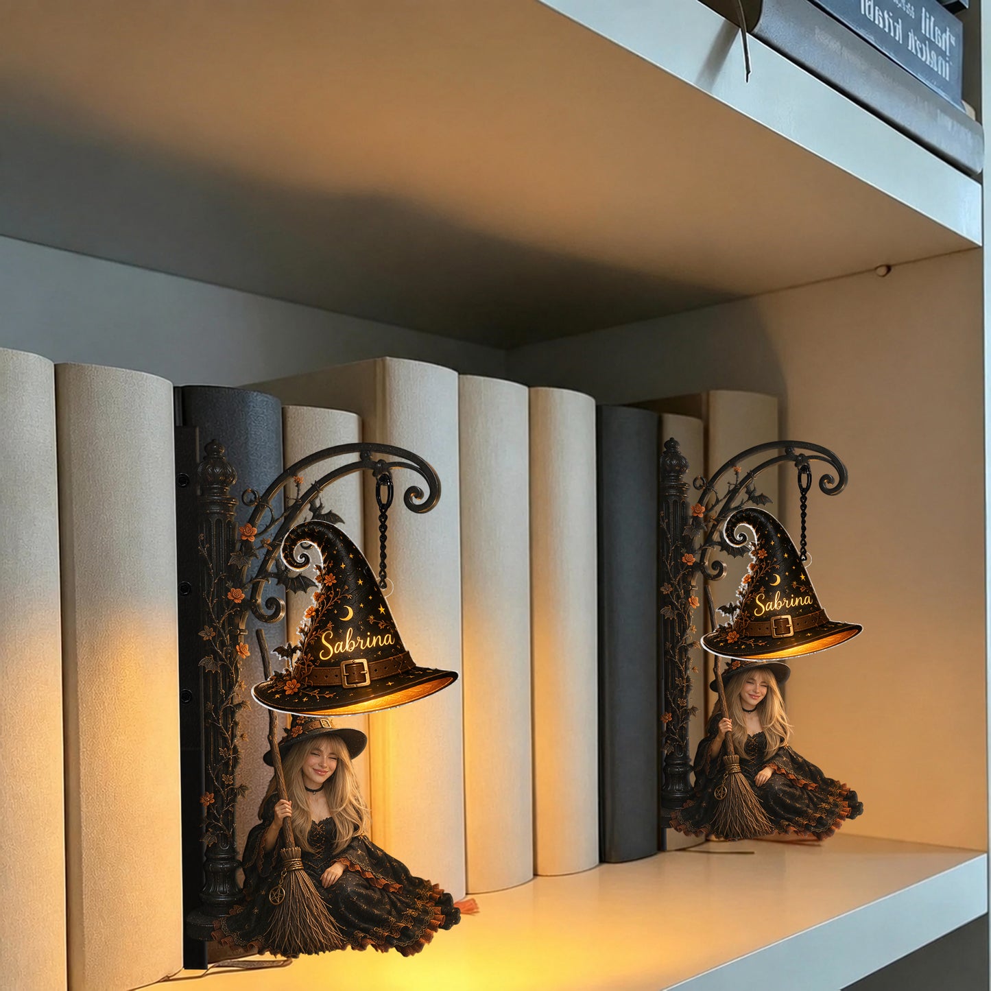 Be A Witch - Personalized Witch Bookshelf Lamp