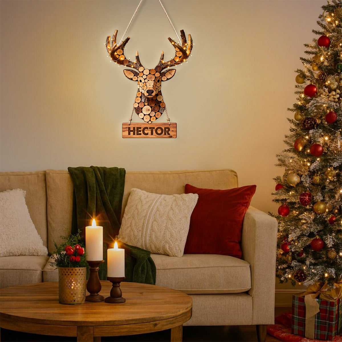 Cadeau idéal pour les passionnés de chasse - Panneau lumineux LED personnalisé sur le thème de la chasse