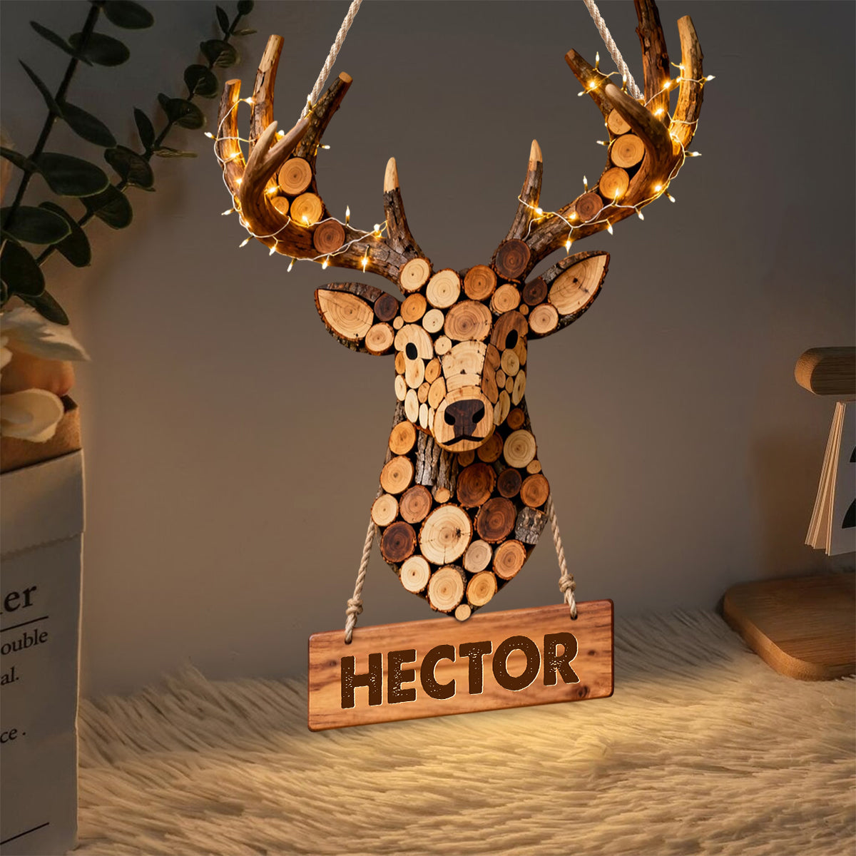 Cadeau idéal pour les passionnés de chasse - Panneau lumineux LED personnalisé sur le thème de la chasse