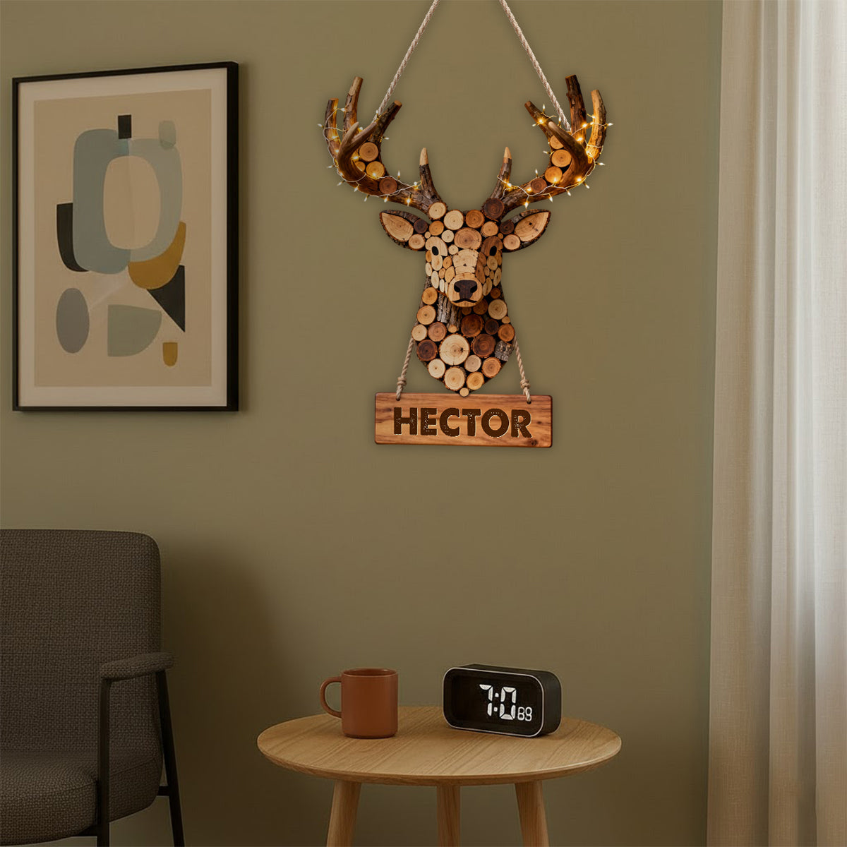 Cadeau idéal pour les passionnés de chasse - Panneau lumineux LED personnalisé sur le thème de la chasse