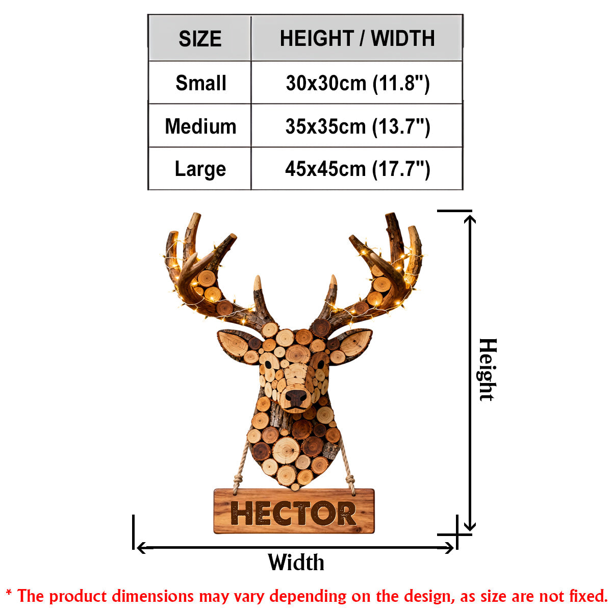 Cadeau idéal pour les passionnés de chasse - Panneau lumineux LED personnalisé sur le thème de la chasse