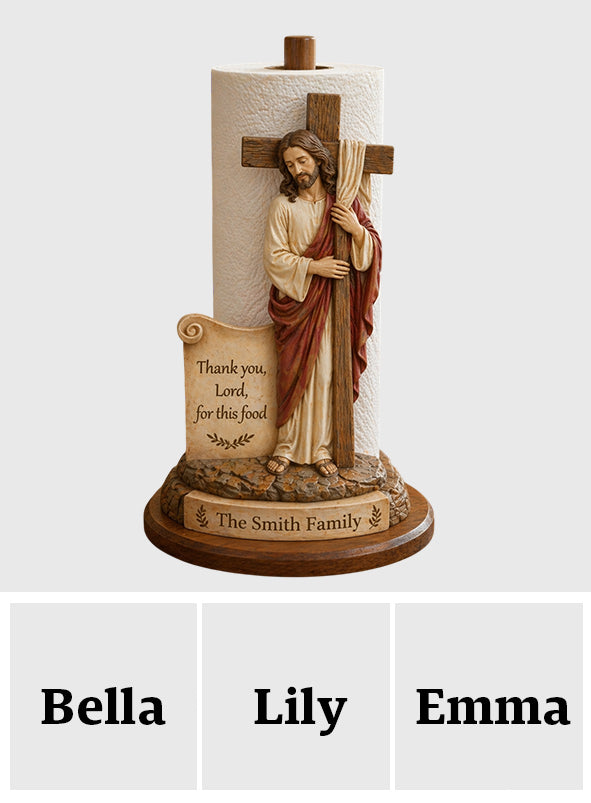 Danke, Herr, für dieses Essen - Personalisierter Christlicher Küchenrollenhalter