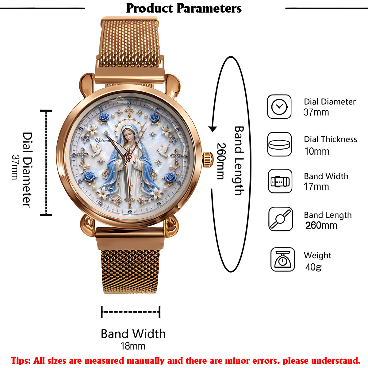 Gläubige - Personalisierte Christliche Damenarmbanduhr