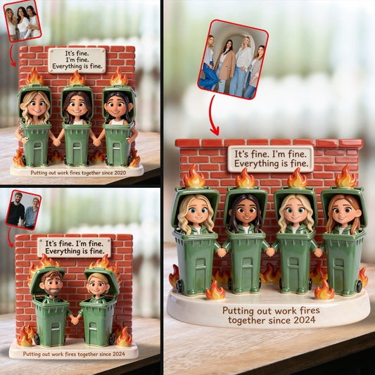 Putting Out Work Fires - Personalized Colleague Custom Shaped Acrylic Plaque