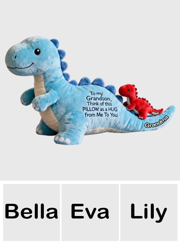 To my Grandson - Personalized Kid Faux Fur Shaped Pillow