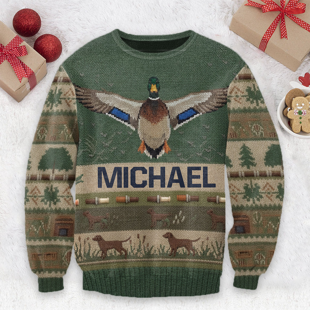 Love Hunting Season - Personalized Hunting Ugly Sweater