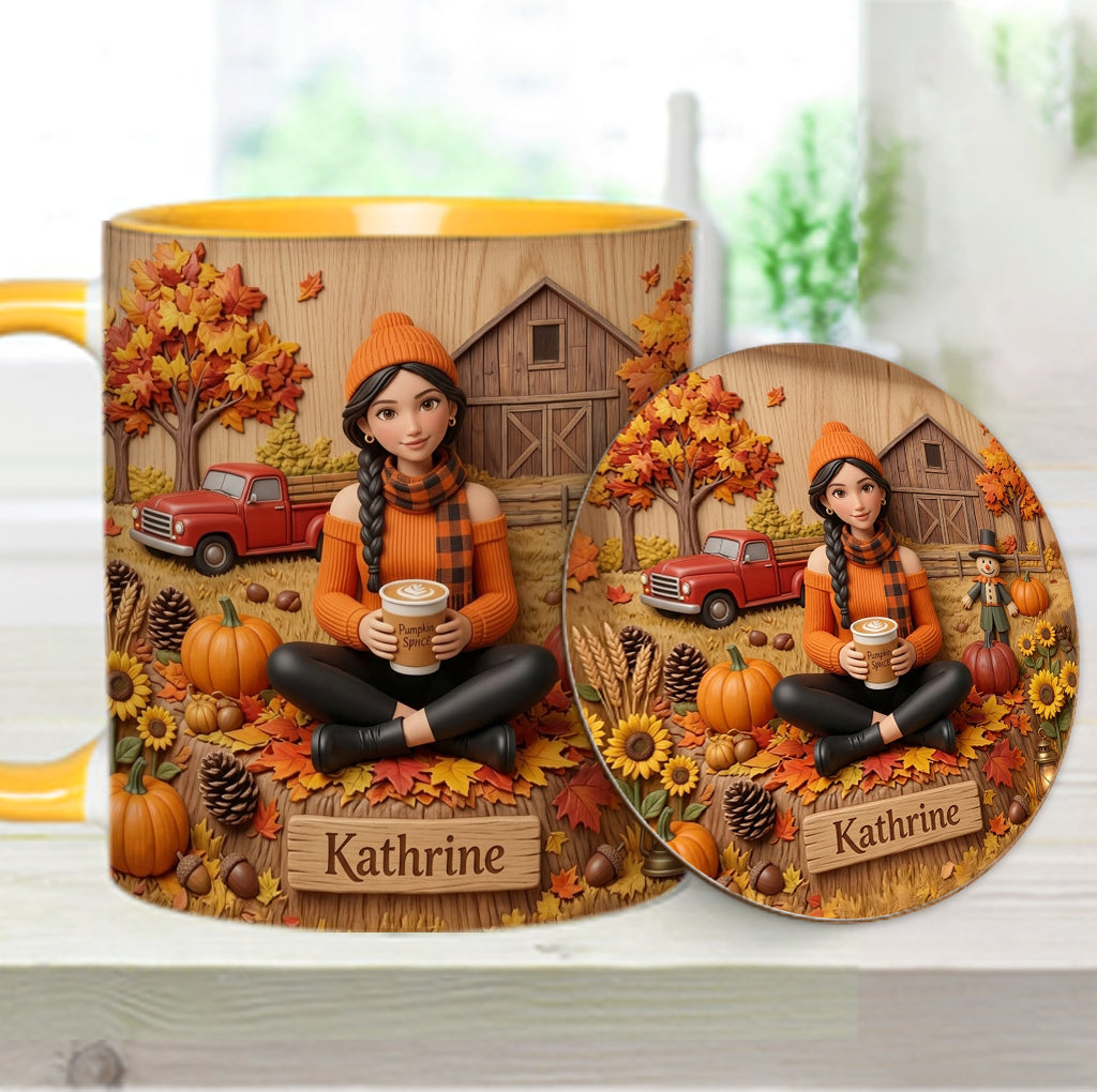 Tis The Season - Personalized Autumn Accent Mug & Coaster