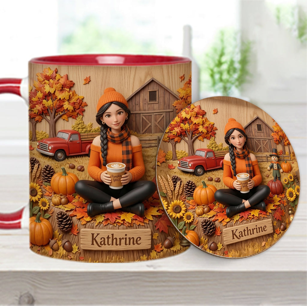 Tis The Season - Personalized Autumn Accent Mug & Coaster