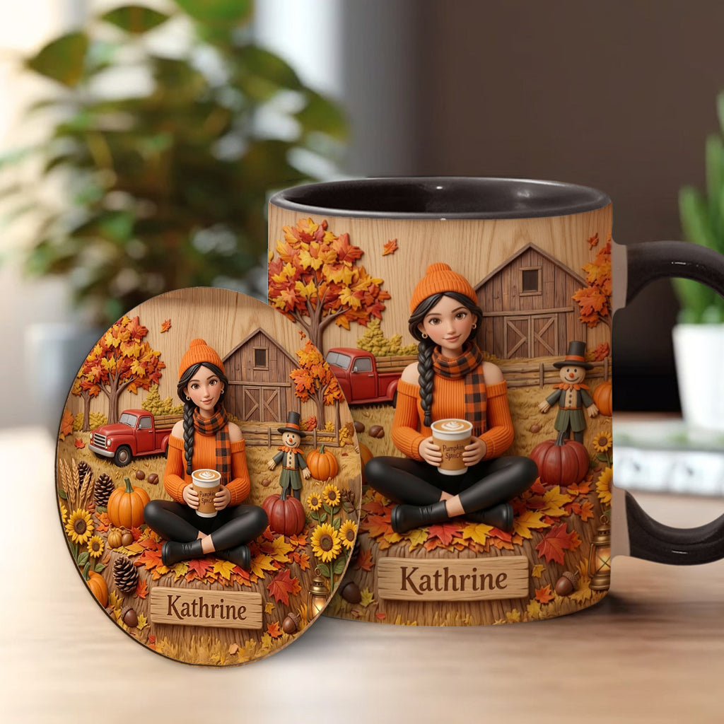 Tis The Season - Personalized Autumn Accent Mug & Coaster