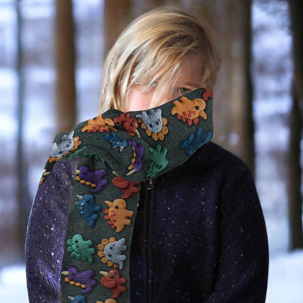 Personalized Winter Gift for Kids - Perfect for Snow Days & Trips - Personalized Kid Knitted Scarf