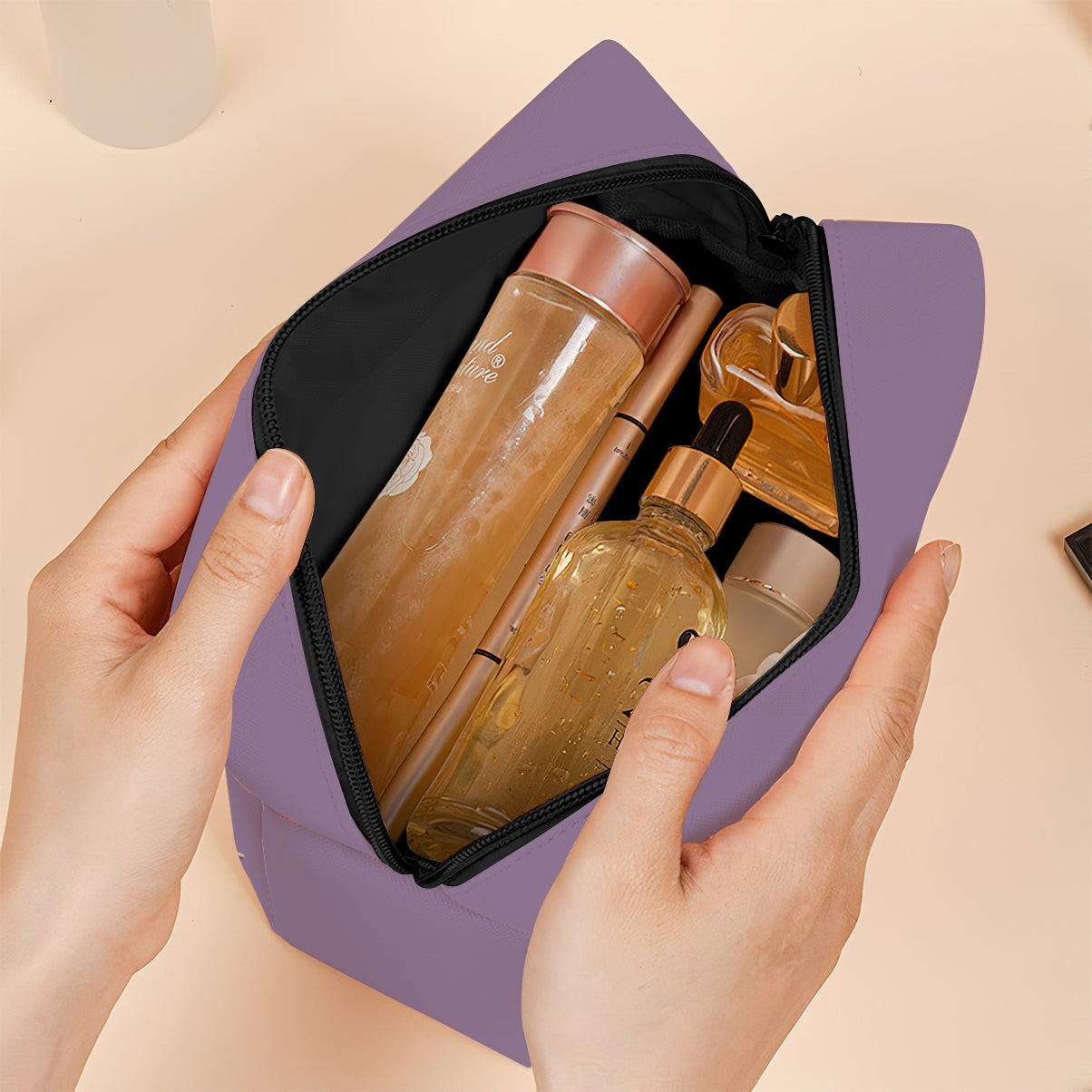 Cutsom Photo And Letter Alphabet - Personalized Self Love Makeup Bag