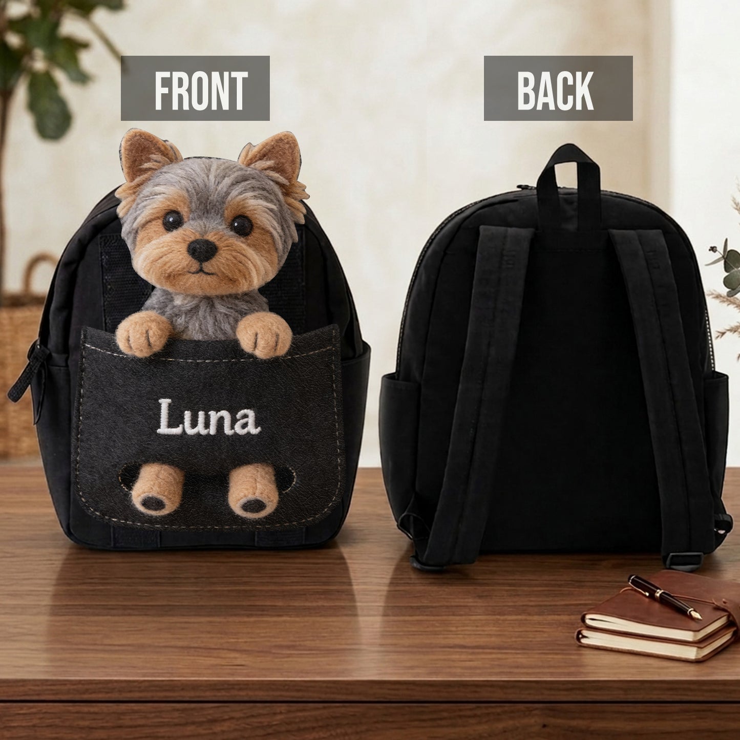 Compagnon Parfait - Sac à Dos en Cuir Personnalisable avec Patch Échangeable