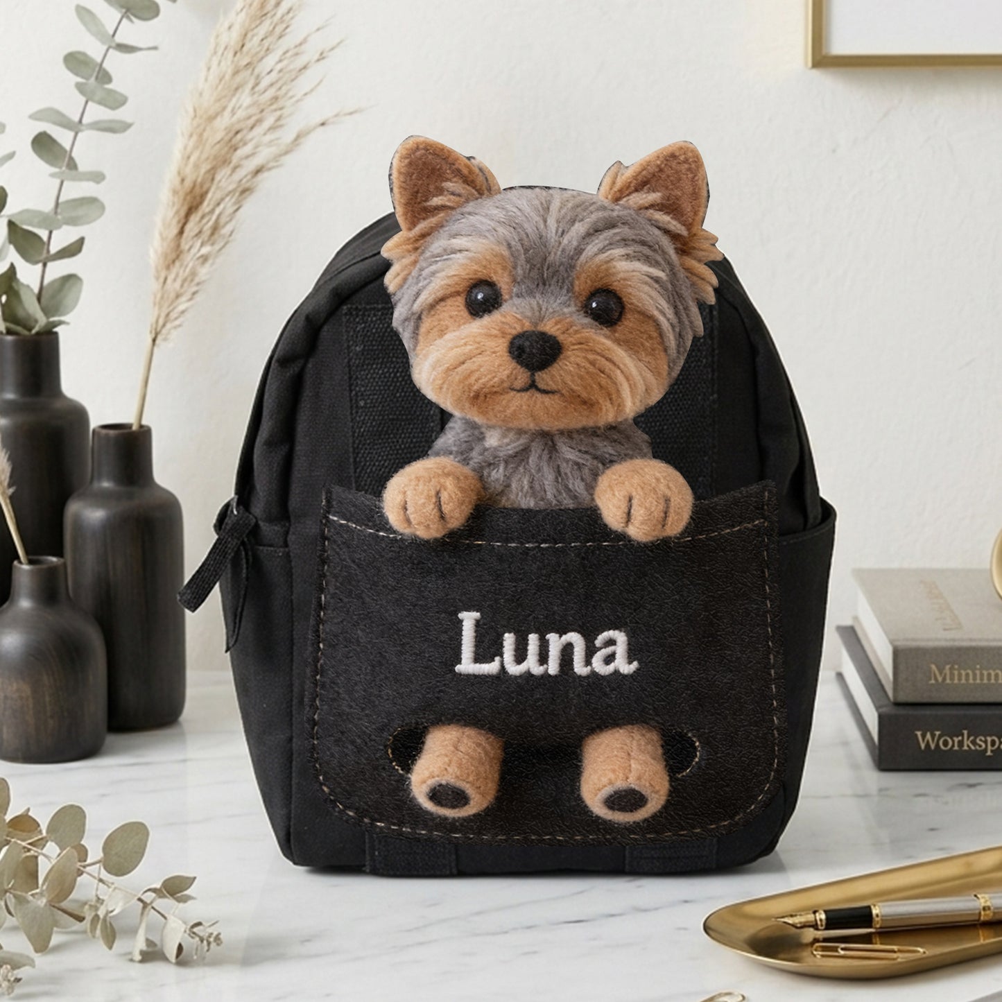Compagnon Parfait - Sac à Dos en Cuir Personnalisable avec Patch Échangeable