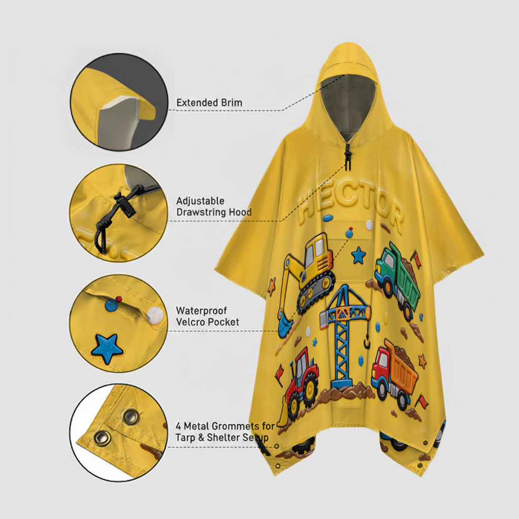 Einzigartiges Geschenk für Kinder – personalisierter Regenponcho für Kinder