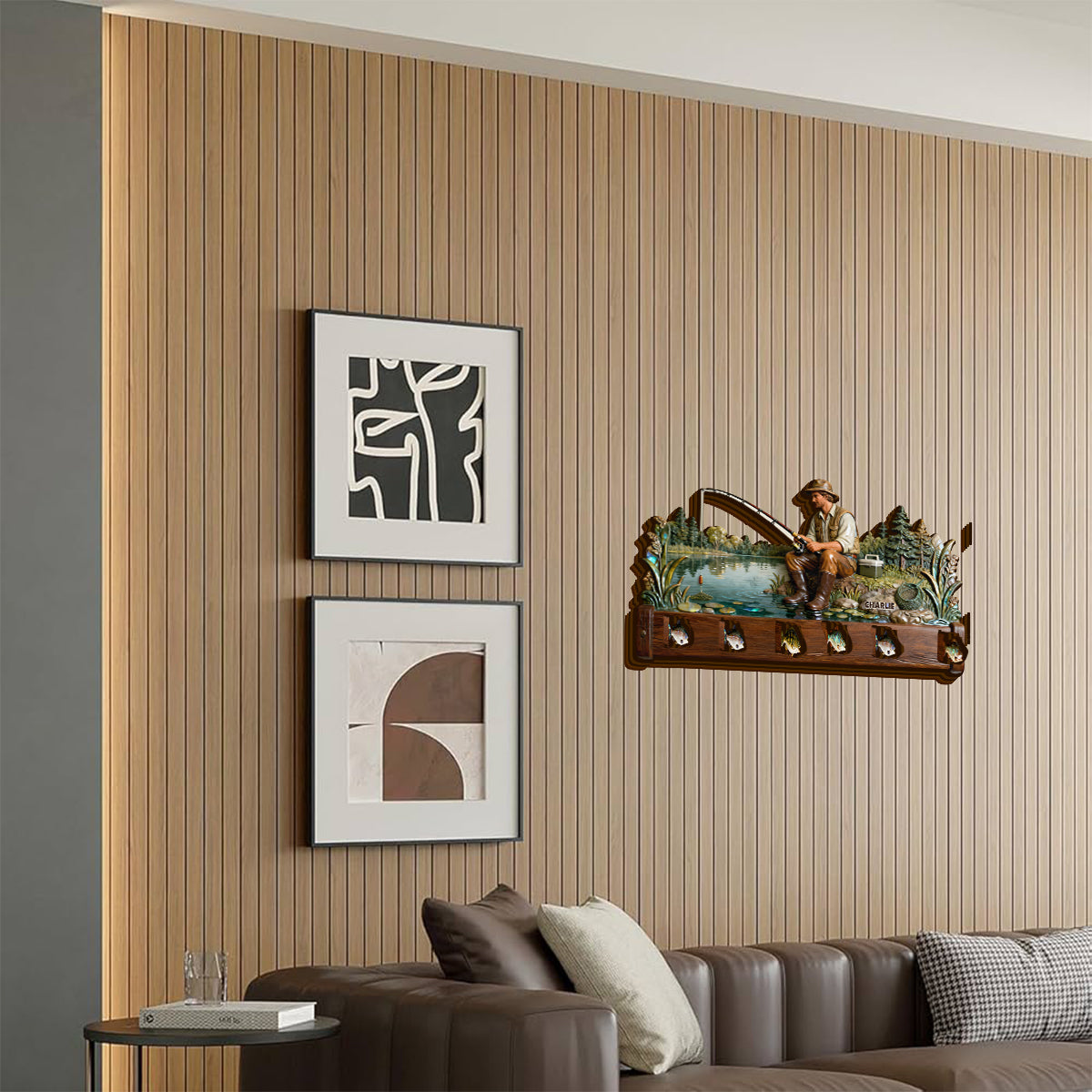 Fishing Life - Personalized Fishing Shaped Hanging Organizer