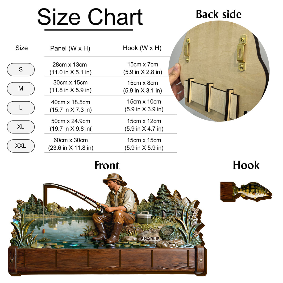 Fishing Life - Personalized Fishing Shaped Hanging Organizer